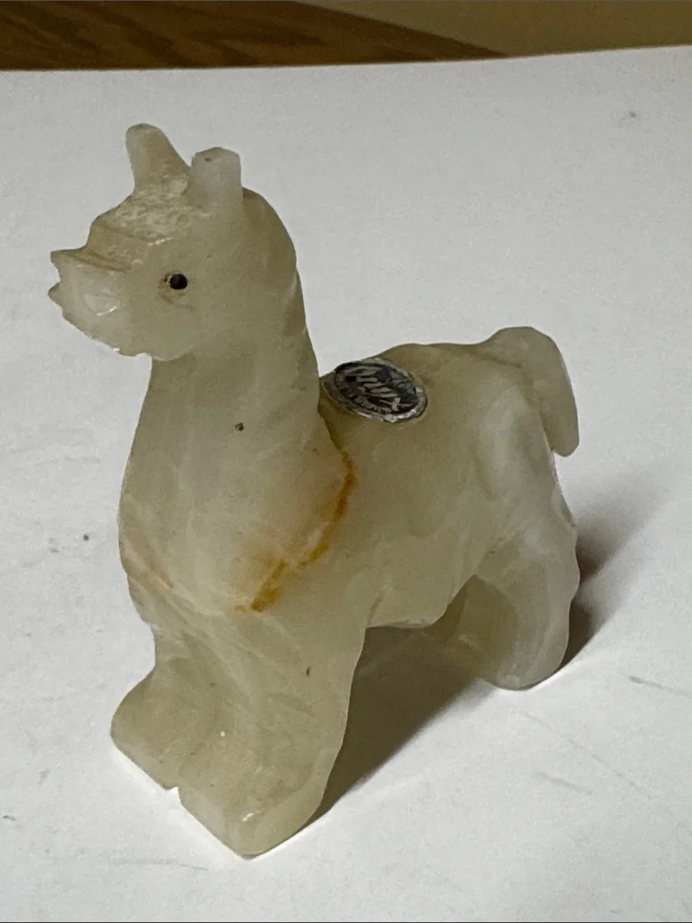 Onyx Stone carved Pet Figurines - Mixed Cream & Brown set of 4